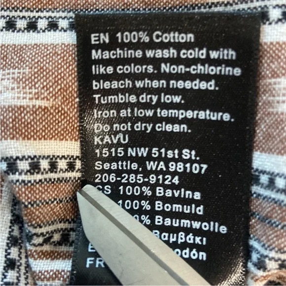 KAVU Rita Sleeveless V-neck Dress, Tan, Black & White Size XS NWOT - Picture 7 of 10